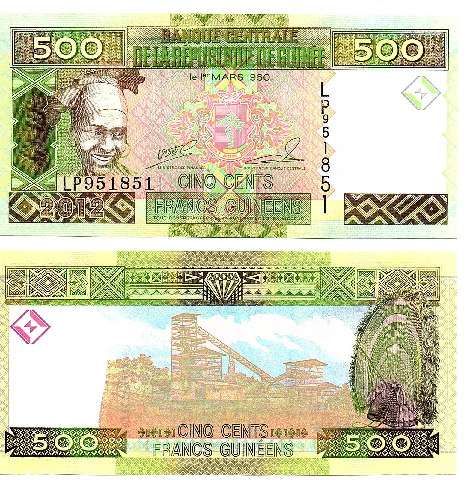 Guinea #39b 500 Francs